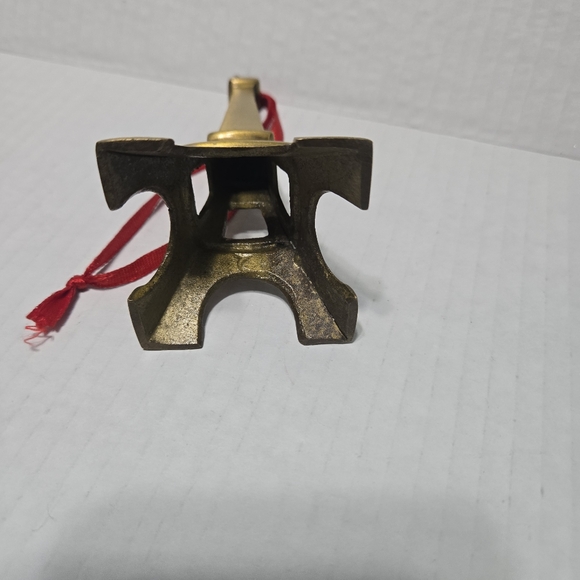 Brass Eiffel Tower Christmas Ornament Paris FR - Picture 8 of 9